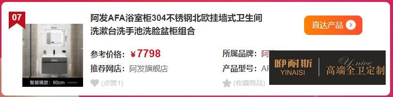 AFA北歐掛墻式304不銹鋼浴室柜 AFA北歐掛墻式304不銹鋼浴室柜